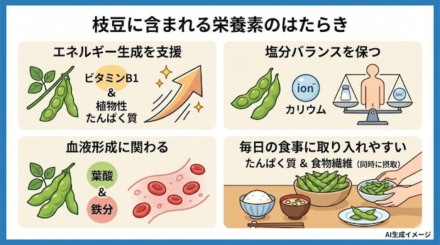 枝豆に含まれる栄養素のはたらき