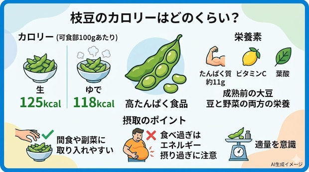 枝豆のカロリーはどのくらい？