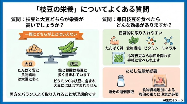 「枝豆の栄養」についてよくある質問