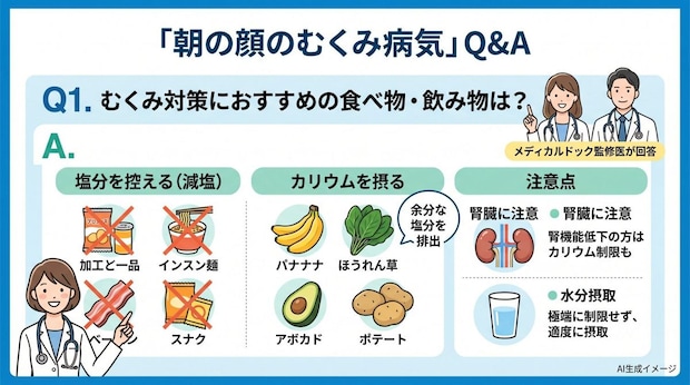 「朝になると顔がむくむ病気」についてよくある質問