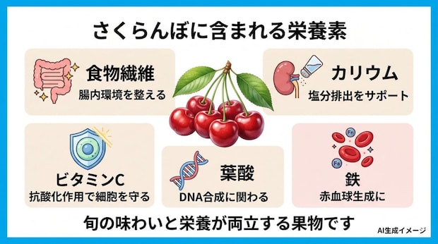 さくらんぼに含まれる栄養素
