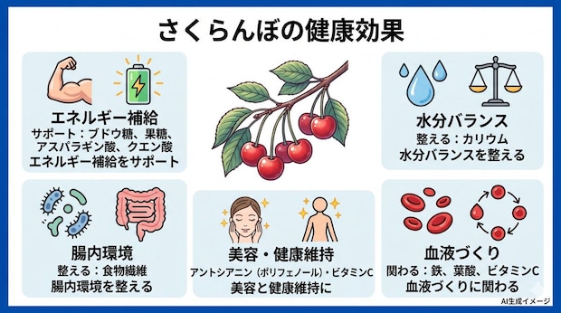 さくらんぼの健康効果