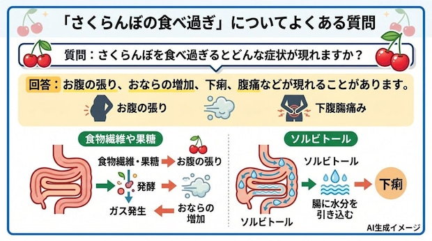 「さくらんぼの食べ過ぎ」についてよくある質問