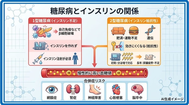 糖尿病とインスリンの関係性とは？