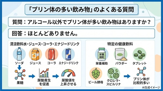 「プリン体の多い飲み物」についてよくある質問