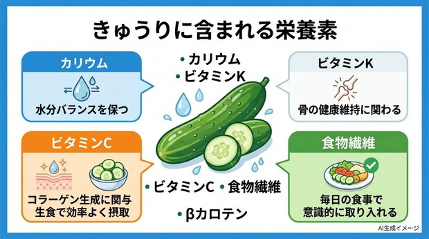 きゅうりに含まれる栄養素