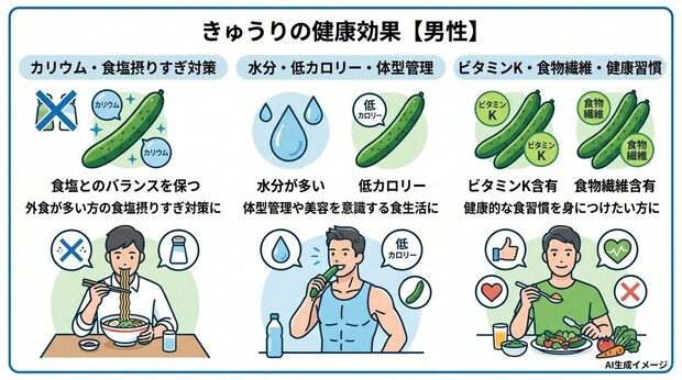 きゅうりの健康効果【男性】