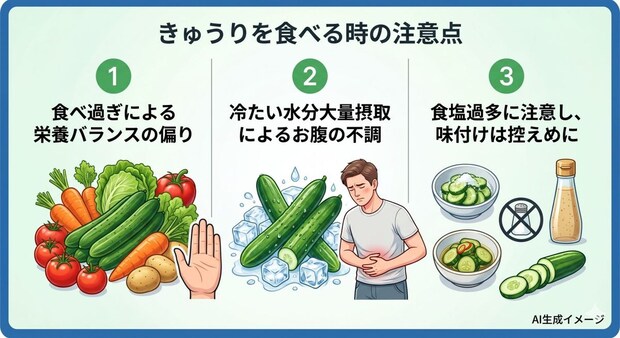 きゅうりを食べる時の注意点