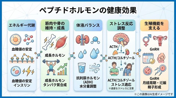 ペプチドホルモンの健康効果