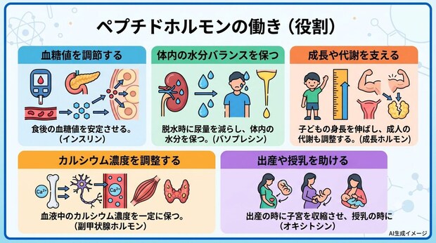 ペプチドホルモンの働き（役割）