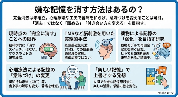 嫌な記憶を消す方法はあるの？