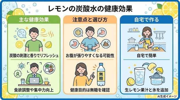 レモンの炭酸水の健康効果