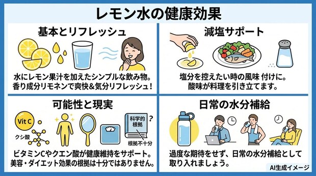 レモン水の健康効果
