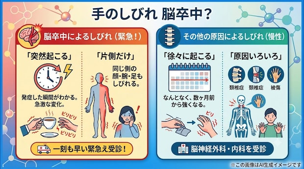 「脳卒中の初期症状と手のしびれ」についてよくある質問