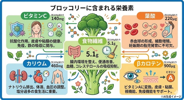 ブロッコリーに含まれる栄養素