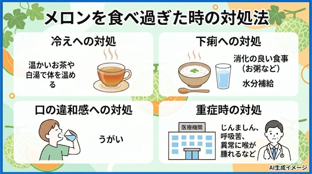 メロンを食べ過ぎた時の対処法