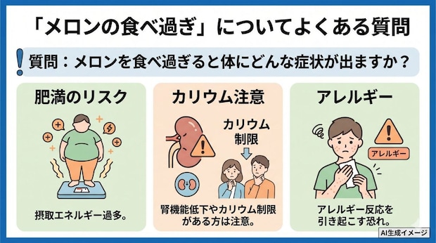 「メロンの食べ過ぎ」についてよくある質問