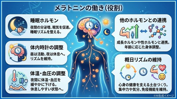 メラトニンの働き（役割）