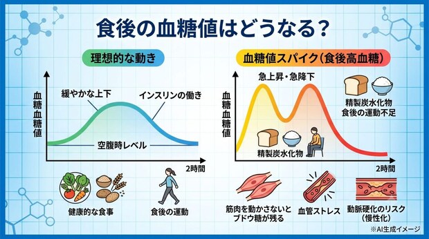 「食後の血糖値」はどうなりやすい?