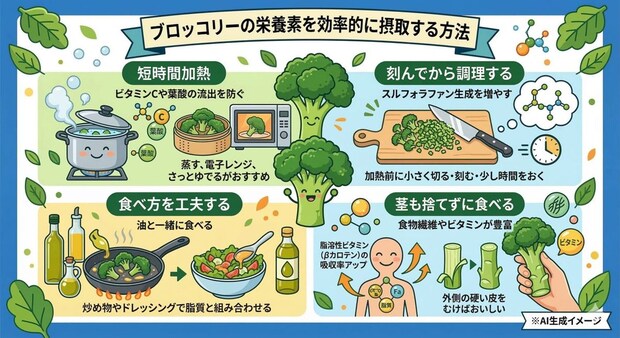 ブロッコリーの栄養素を効率的に摂取する方法