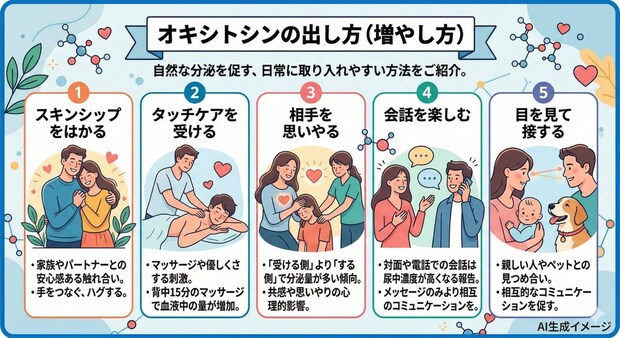オキシトシンの出し方(増やし方)