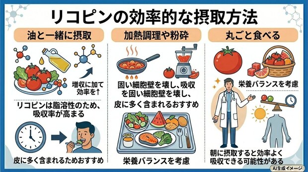リコピンの効率的な摂取方法
