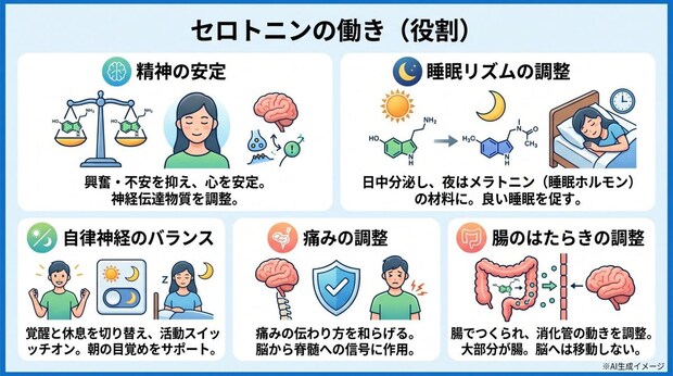 セロトニンの働き(役割)