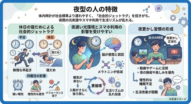 夜型の人の特徴