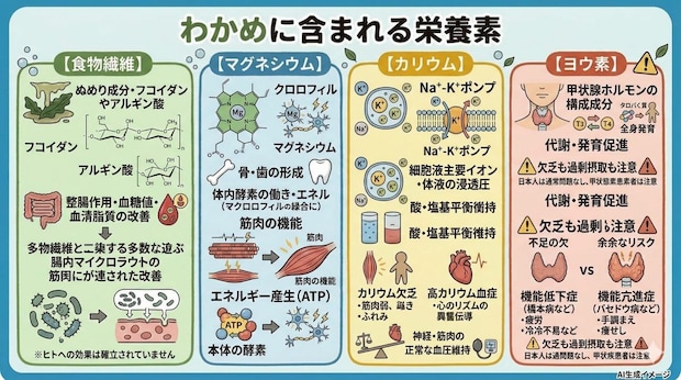 わかめに含まれる栄養素