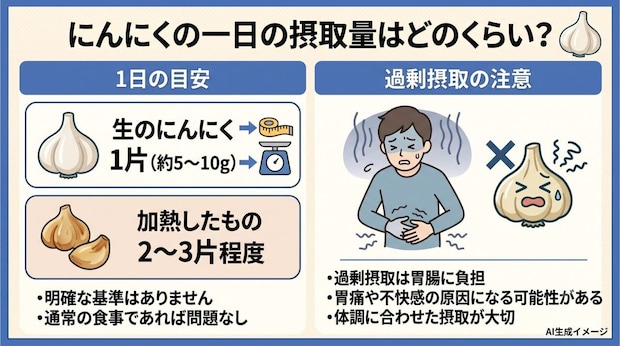 にんにくの一日の摂取量はどのくらい?