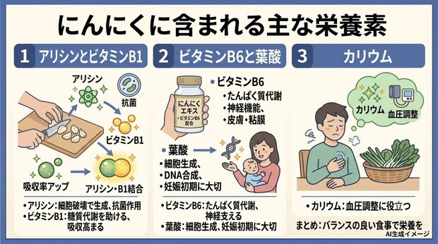 にんにくに含まれる栄養素