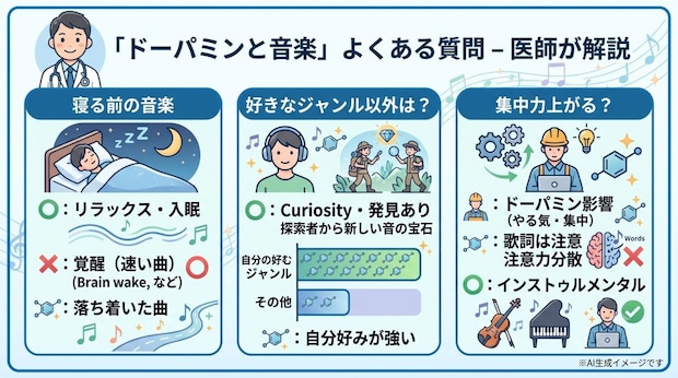 「ドーパミンと音楽」についてよくある質問