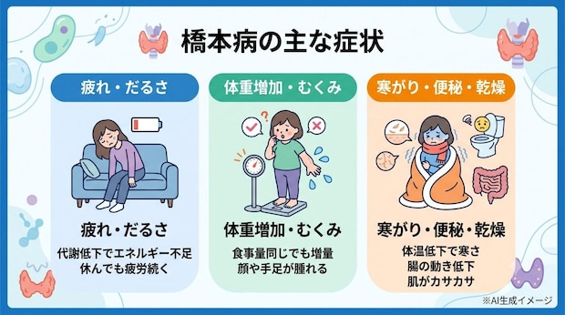 橋本病の主な症状