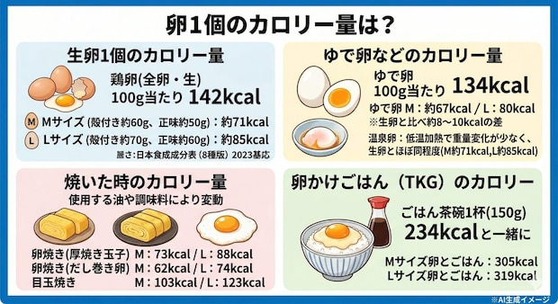 卵1個のカロリー量は？