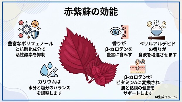 赤紫蘇の効能は？