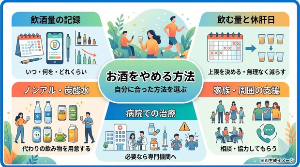 お酒をやめる方法