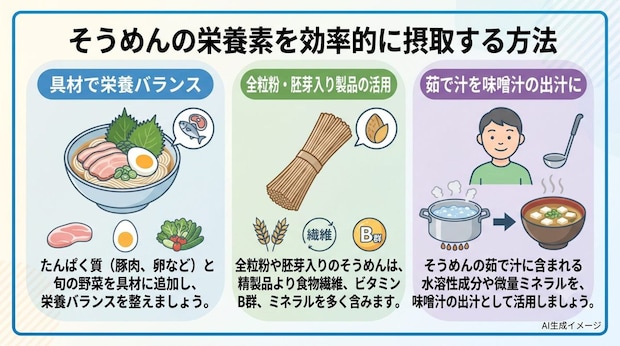 そうめんの栄養素を効率的に摂取する方法