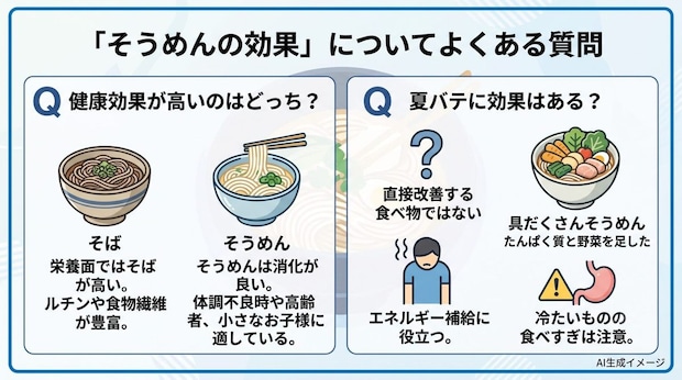 「そうめんの効果」についてよくある質問
