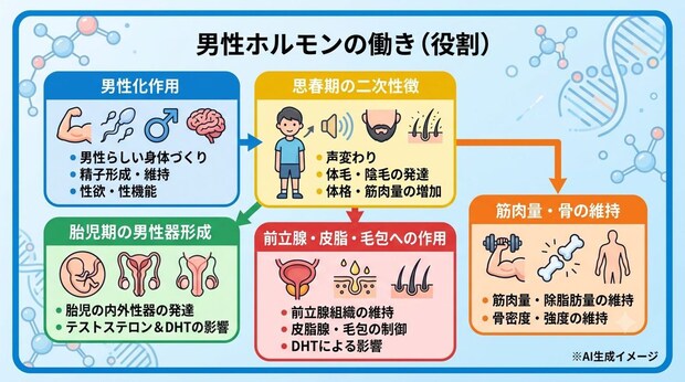 男性ホルモンの働き（役割）
