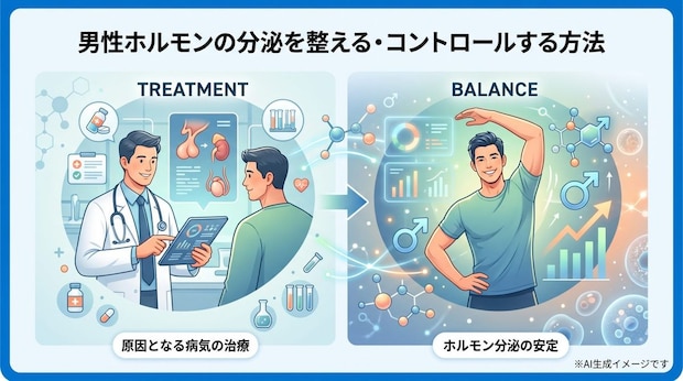 男性ホルモンの分泌を整える・コントロールする方法