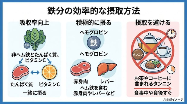 鉄分の効率的な摂取方法
