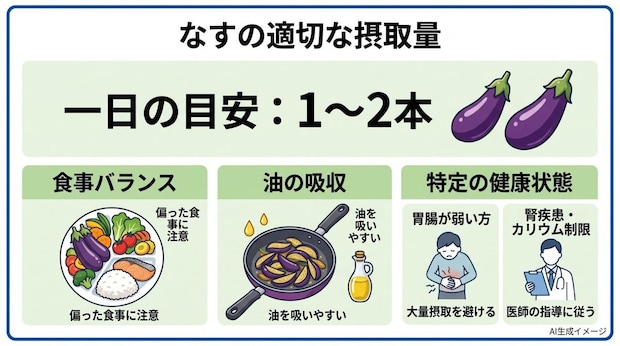 なすは一日何本以上食べると食べ過ぎ?