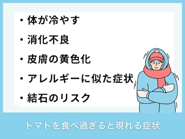 トマトを食べ過ぎると現れる症状