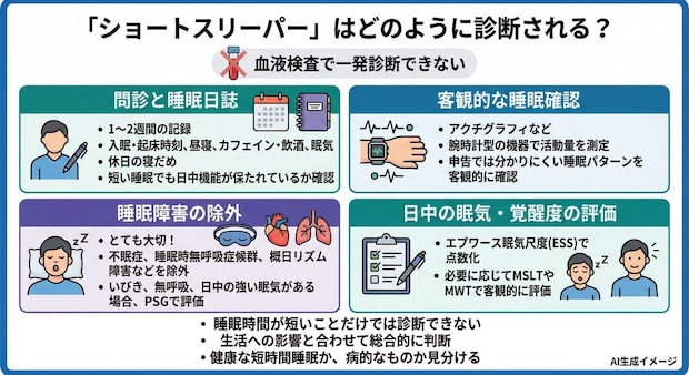 どのような基準でショートスリーパーと診断される?