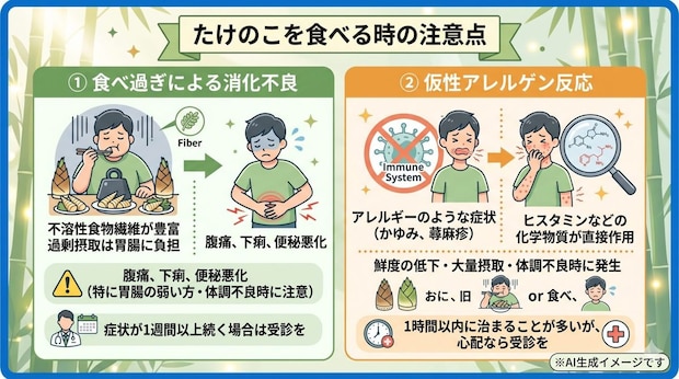 たけのこを食べる時の注意点