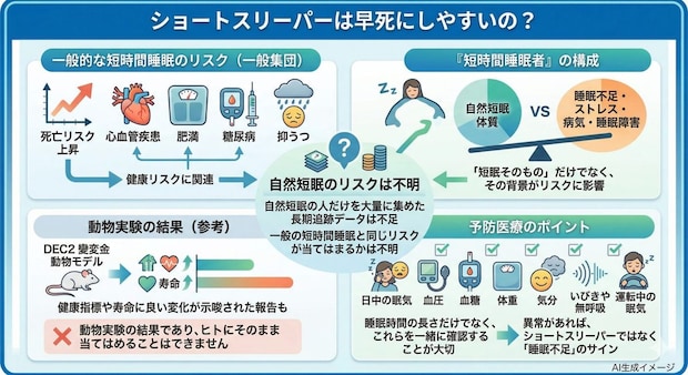 ショートスリーパーは早死にしやすいの?