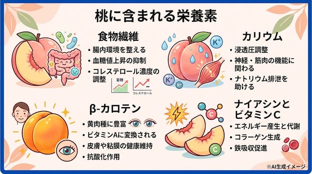 桃に含まれる栄養素