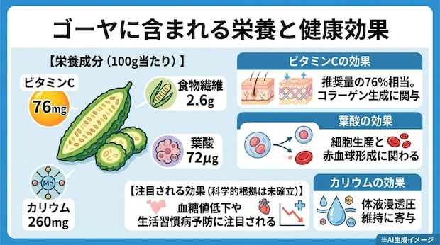 ゴーヤに含まれる栄養と健康効果