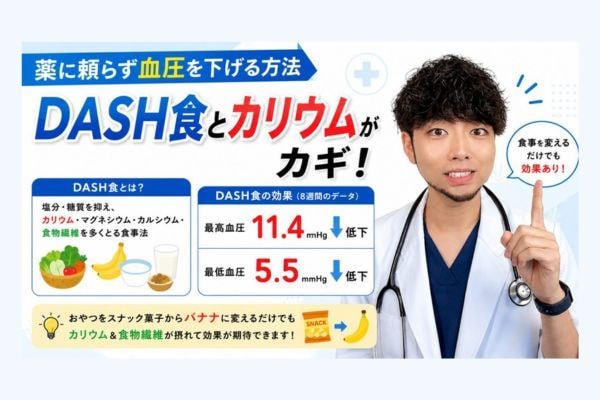 薬に頼らず血圧を下げる方法：「DASH食」と「カリウム」がカギ
