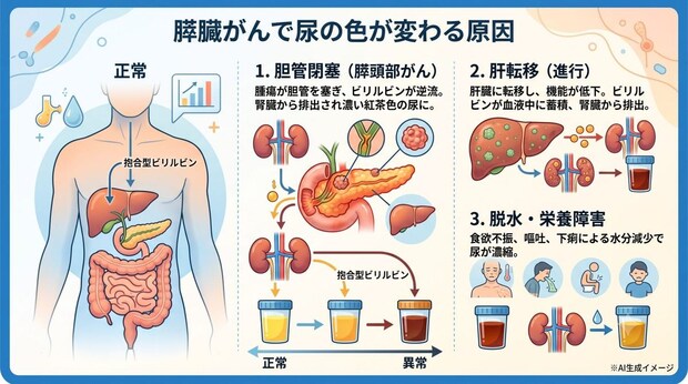 膵臓がんを発症すると尿の色が変化する原因